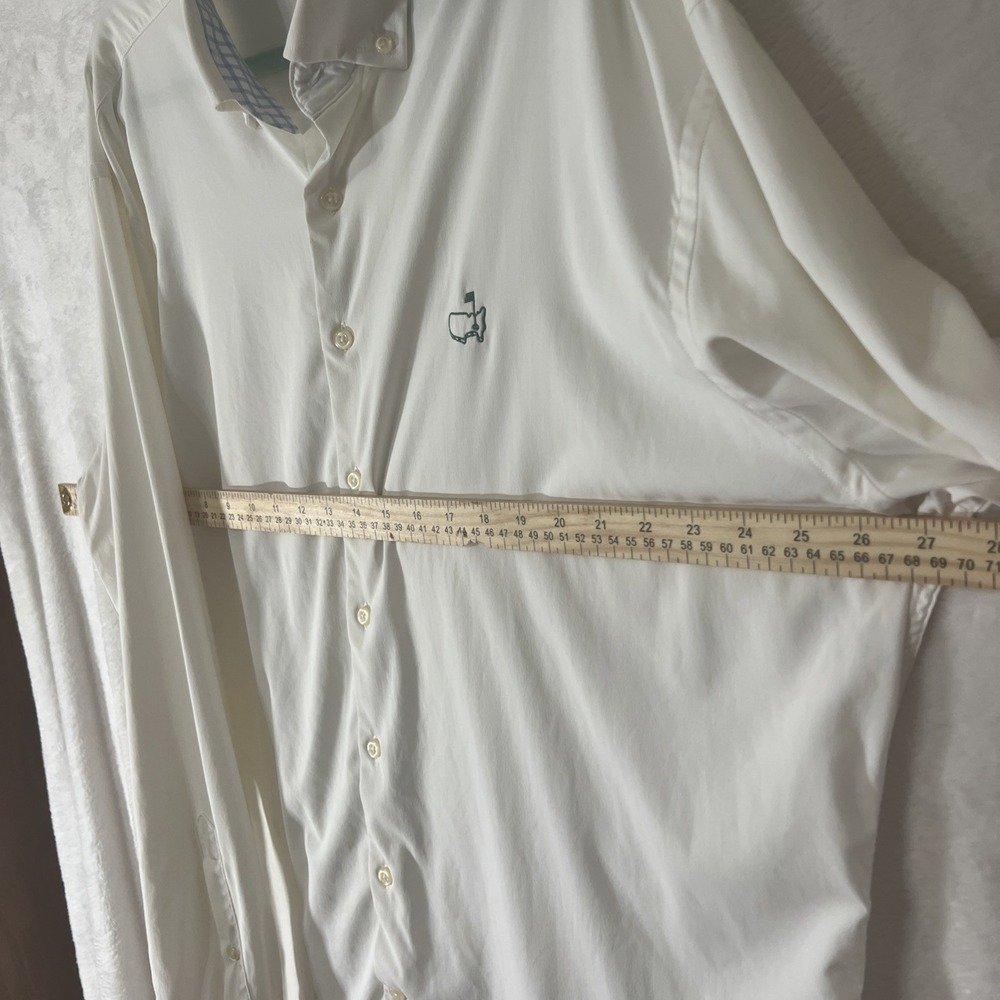 Peter Millar Summer Comfort Performance Button Down Shirt White Nationals - XL - Picture 15 of 16